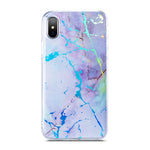 Luxury Holographic Glossy Marble iPhone Case