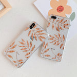 Rose Gold Leaves iPhone Case