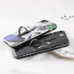 Marble Integrated Ring Holder iPhone Case
