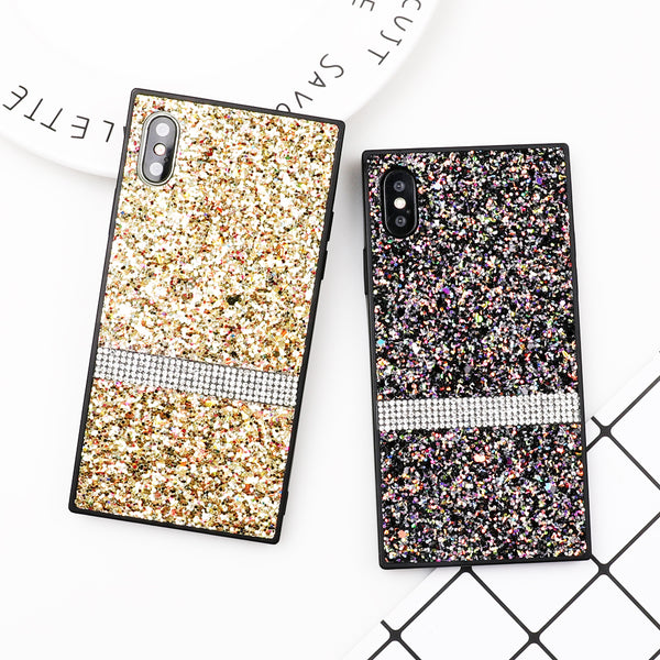 Glitter Diamond Rectangular iPhone Case