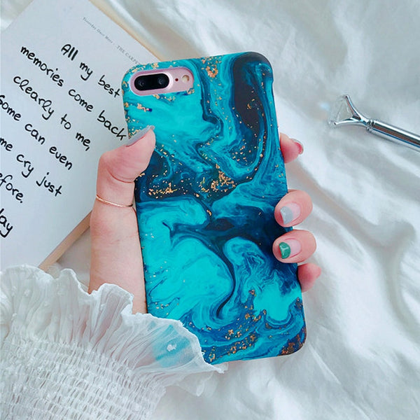 Sea Painting Glitter iPhone Case