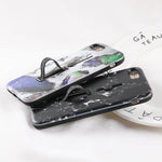 Marble Integrated Ring Holder iPhone Case