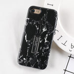 Marble Integrated Ring Holder iPhone Case