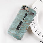 Marble Integrated Ring Holder iPhone Case