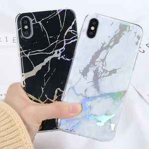 Luxury Holographic Glossy Marble Case - Cases - CASEALY