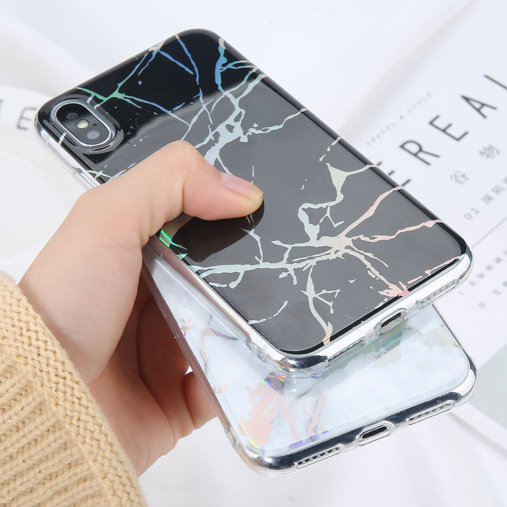 Luxury Holographic Glossy Marble Case - Cases - CASEALY