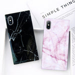 Glossy Marble Rectangular iPhone Case