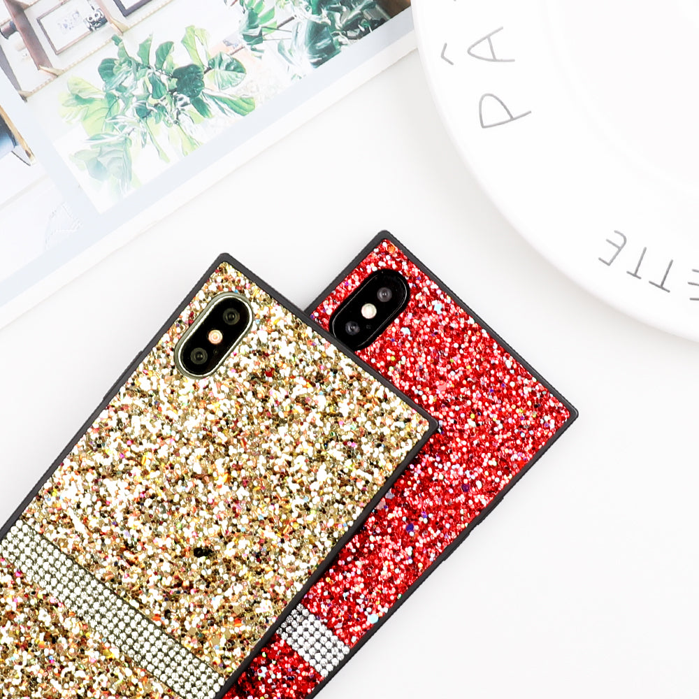 Glitter Diamond Rectangular iPhone Case