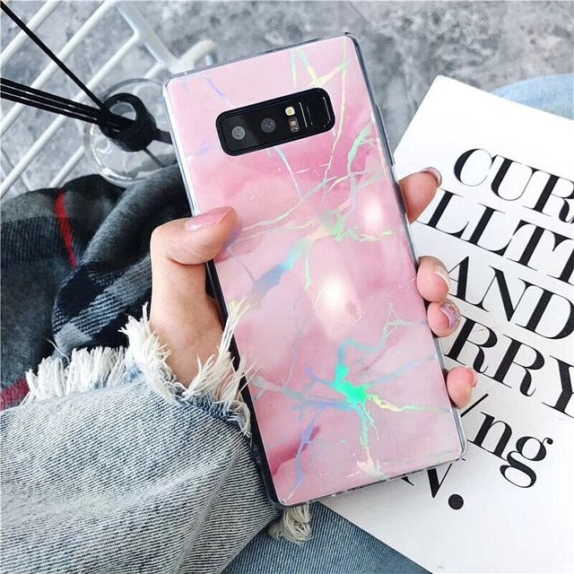 Glossy Laser Marble Samsung Case