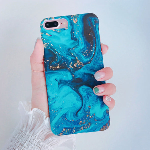 Sea Painting Glitter iPhone Case
